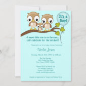 Chouette Chouette Invitations Garçon Maman Papa (Devant)