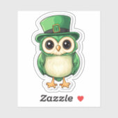 Chouette Chouette Sticker de jour St. Patrick (Feuille)