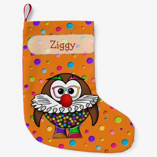chouette clown chaussette de Noël (Devant)