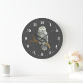 Chouette cool amoureux oiseau Grande Horloge (Maison)