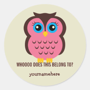 Chouette Cutesy CELA APPARTIENT AUX Stickers