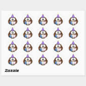 Chouette d'anniversaire mignonne Stickers d'annive (Feuille)