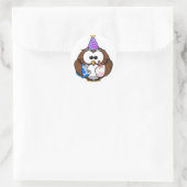 Chouette d'anniversaire mignonne Stickers d'annive (Sac)