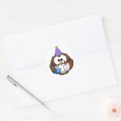 Chouette d'anniversaire mignonne Stickers d'annive (Enveloppe)