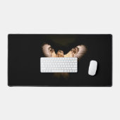 Chouette Dans Le Mat Du Bureau De Vol (Clavier et souris)