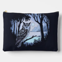 Chouette dans sac de voyage pour accessoires de dé