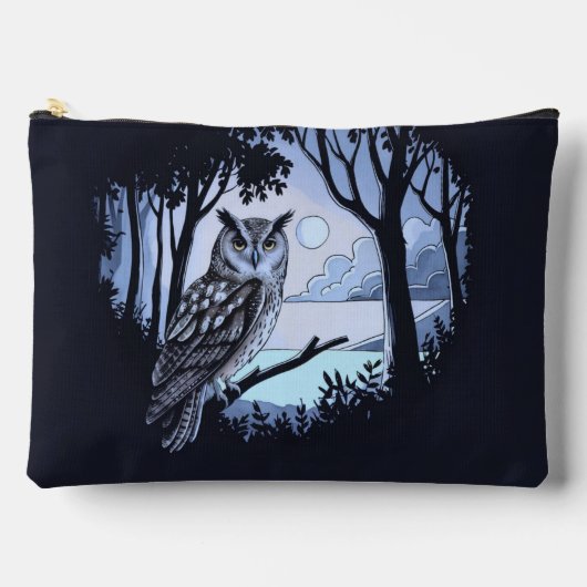 Chouette dans sac de voyage pour accessoires de dé (Recto)