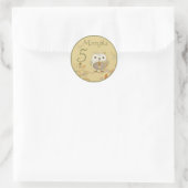 Chouette d'automne 5 mois Autocollant (Sac)
