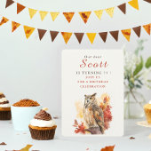 Chouette d'automne - Carte d'invitation d'annivers