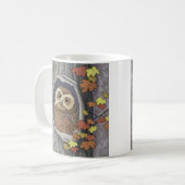 Chouette d'automne et couleurs d'automne Mug de ca (Devant gauche)