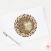 Chouette d'automne Sticker de 9 mois (Enveloppe)
