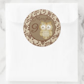 Chouette d'automne Sticker de 9 mois (Sac)