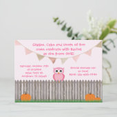 Chouette d'automne sur Fence Pink Invitation d'ann (Debout devant)