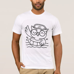 Chouette de bain mignonne T-shirt élégant