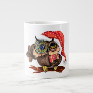Chouette de bébé en Casquette de Noël et Mug cadea