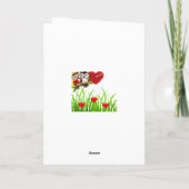 Chouette de carte de voeux de Saint-Valentin Vinta (Dos)