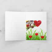 Chouette de carte de voeux de Saint-Valentin Vinta (Intérieur)