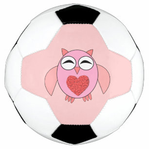 Chouette de Coeur Rose Love Ball de Football