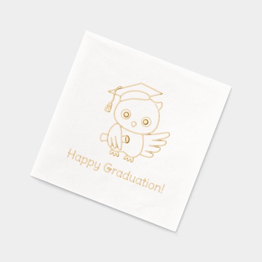 Chouette de graduation dans un Casquette tenant un (Gauche)