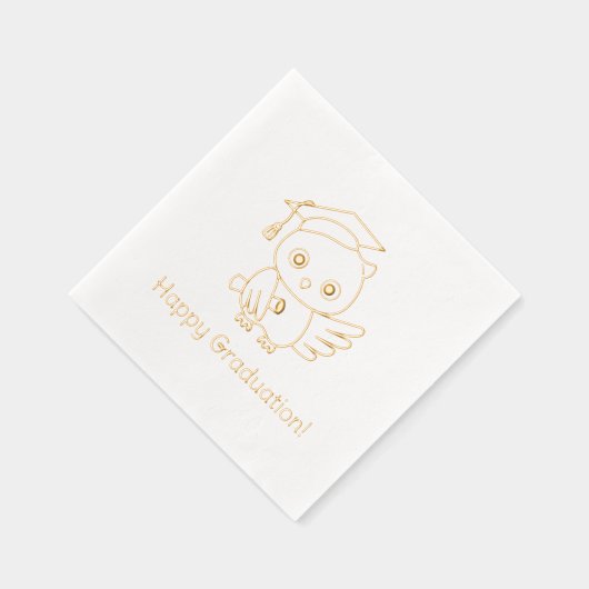 Chouette de graduation dans un Casquette tenant un (Droite)