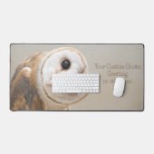 Chouette de l'étable de texte personnalisé (Clavier et souris)