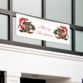 Chouette de Noël avec bannière cadeau (Bâtiment extérieur)