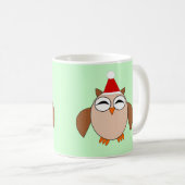Chouette de Noël mignonne Mug (Devant droit)