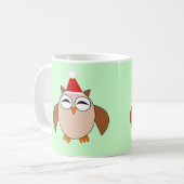 Chouette de Noël mignonne Mug (Devant gauche)