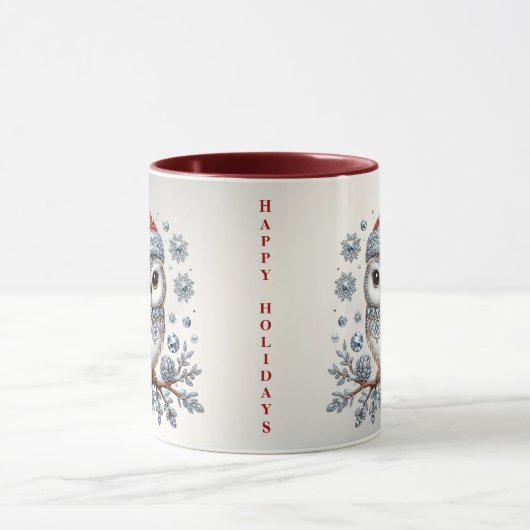 Chouette de Noël Mug (Centre)