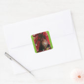 Chouette de Noël Ouah ? Autocollant (Enveloppe)