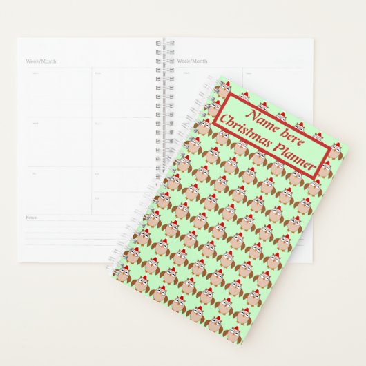 Chouette de Noël personnalisée (Devant avec enveloppe)