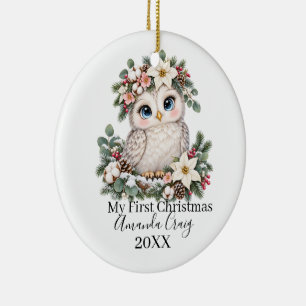 Chouette de Noël Premier Ornement de Noël