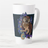 Chouette de nuit boréale Latte Mug (Angle droit)