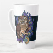 Chouette de nuit boréale Latte Mug (Angle gauche)