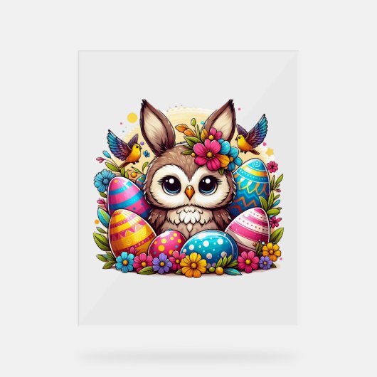 Chouette de Pâques aux oreilles de lapin (Recto)
