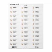 Chouette de récolte et Étiquette de adresse Citrou (Feuille entière)