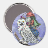 Chouette Des Neiges Et Père Noël MAGNET DE NOËL Im (Recto/Verso)