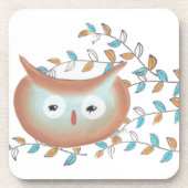 Chouette Dessous de verre de liège (Devant)