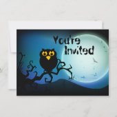 Chouette d'Halloween Baby 1er Invitation d'anniver (Devant)