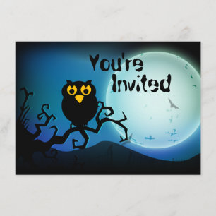 Chouette d'Halloween Baby 1er Invitation d'anniver