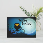 Chouette d'Halloween Invitation d'anniversaire (Debout devant)