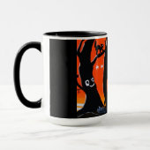 Chouette d'Halloween vintage Mug (Gauche)