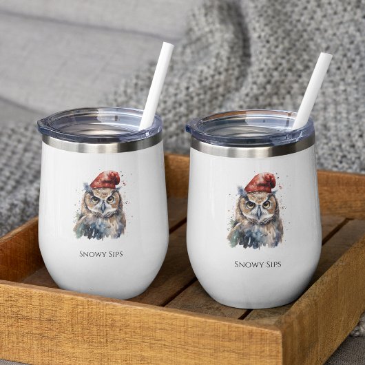 Chouette d'hiver enchantée, personnalisée