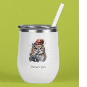 Chouette d'hiver enchantée, personnalisée