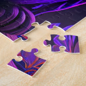 Chouette d'Imaginaire en Puzzle bleu clair (Côté)