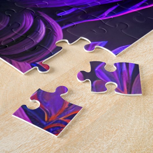Chouette d'Imaginaire en Puzzle bleu clair (Côté)