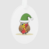 Chouette elfe de Noël avec présent (dos)