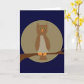 Chouette en carte lune (Fleur jaune)