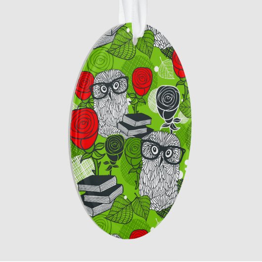 Chouette en roses rouges (devant)