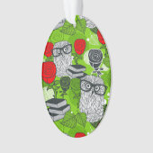 Chouette en roses rouges (devant)